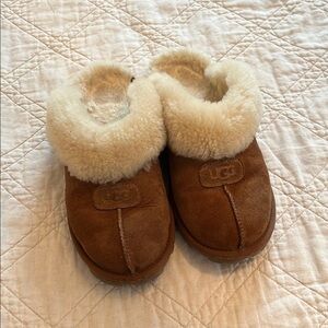 UGG Chestnut Brown Shearling-Lined Slipper Clogs Size 9